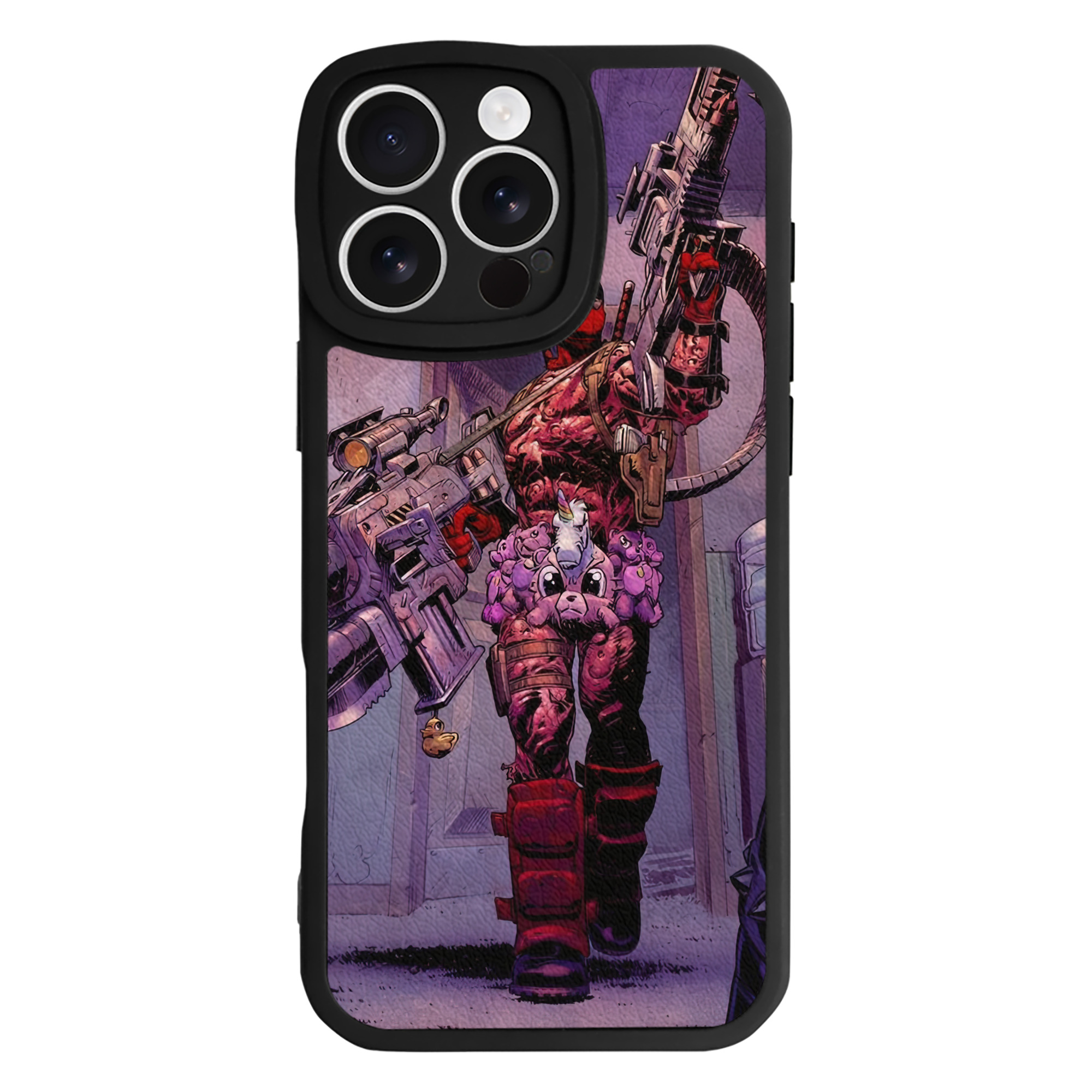 （画像用） Deadpool デッドプール 【iPhone 16シリーズ対応】シリコンスマホケース（レザー調） 材質：シリコン